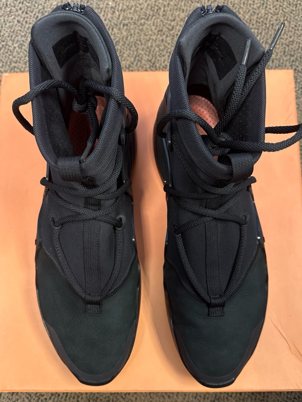 Nike Air Fear of God 1 Triple Black Sneakers - Picture 2 of 6
